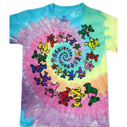 Grateful Dead Spiral Bears Tie Dye Youth Shirt